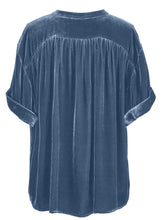 Load image into Gallery viewer, Ruched Round Neck Short Sleeve Shirt