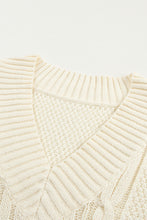 Load image into Gallery viewer, Cable-Knit V-Neck Sweater Vest