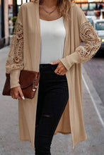 Load image into Gallery viewer, Open Front Lace Lantern Sleeve Cover-Up