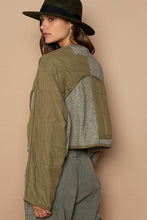 Load image into Gallery viewer, POL Quilted Knit Viding Detail Knit Patch Jacket