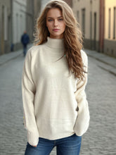 Load image into Gallery viewer, Solid Color Turtleneck Long Sleeve Sweater