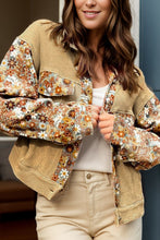 Load image into Gallery viewer, Printed Collared Neck Long Sleeve Jacket