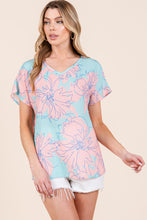 Load image into Gallery viewer, BOMBOM Floral Short Sleeve T-Shirt