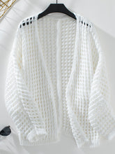 Load image into Gallery viewer, Openwork Open Front Long Sleeve Cardigan