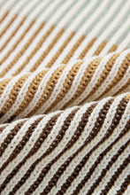 Load image into Gallery viewer, Striped Color Block Round Neck Long Sleeve Sweater
