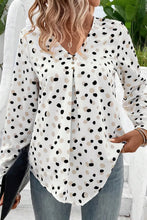 Load image into Gallery viewer, Printed V-Neck Long Sleeve Blouse