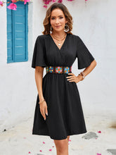 Load image into Gallery viewer, Surplice Flutter Sleeve Mini Dress