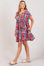 Load image into Gallery viewer, SAGE + FIG Floral Button Down Short Sleeve Mini Dress
