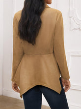 Load image into Gallery viewer, Handkerchief Hem Button Up Collared Neck Jacket