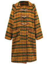 Load image into Gallery viewer, Plaid Long Sleeve Hooded Coat with Pockets