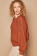 Load image into Gallery viewer, POL Cable Knit Cutout Long Sleeve Sweater