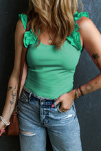 Load image into Gallery viewer, Ruffled Round Neck Tank
