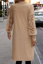 Load image into Gallery viewer, Open Front Lace Lantern Sleeve Cover-Up
