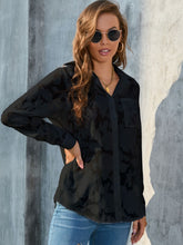 Load image into Gallery viewer, Full Size Collared Neck Long Sleeve Shirt Plus Size
