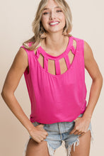 Load image into Gallery viewer, BiBi Cutout Round Neck Sleeveless Top