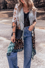 Load image into Gallery viewer, Open Front Printed Half Sleeve Cover Up