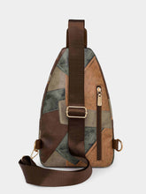 Load image into Gallery viewer, PU Leather Color Block Crossbody Bag