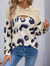 Load image into Gallery viewer, Perfee Drawstring Faux Layered Long Sleeve Hoodie