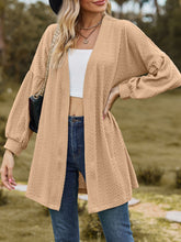 Load image into Gallery viewer, Textured Open Front Dropped Shoulder Cardigan