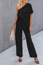 Load image into Gallery viewer, Single Shoulder Short Sleeve Jumpsuit