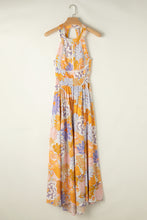 Load image into Gallery viewer, Tied Printed Grecian Sleeveless Maxi Dress