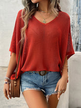 Load image into Gallery viewer, V-Neck Batwing Sleeve Knit Top