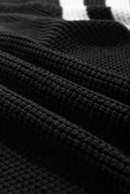 Load image into Gallery viewer, Striped &amp; Checkered Turtleneck Dropped Shoulder Sweater