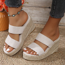 Load image into Gallery viewer, Open Toe Wedge Sandals