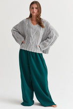 Load image into Gallery viewer, HYFVE Cable Knit V-Neck Sweater