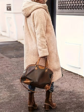 Load image into Gallery viewer, Full Size Zip Up Sherpa Hooded Coat