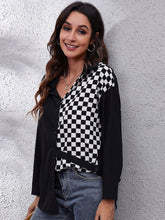Load image into Gallery viewer, Printed Collared Neck Long Sleeve Shirt