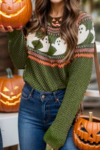 Load image into Gallery viewer, Ghost Round Neck Long Sleeve Sweater