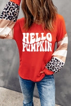 Load image into Gallery viewer, Letter Graphic V-Neck Long Sleeve Top