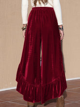 Load image into Gallery viewer, Slit Ruffled Wide Leg Pants
