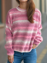 Load image into Gallery viewer, Gradient Round Neck Dropped Shoulder Sweater