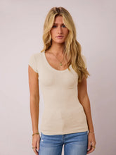 Load image into Gallery viewer, Scoop Neck Cap Sleeve T-Shirt