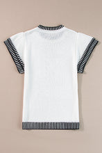 Load image into Gallery viewer, Round Neck Short Sleeve Knit Top