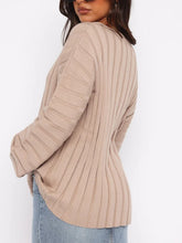 Load image into Gallery viewer, V-Neck Dropped Shoulder Sweater