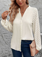 Load image into Gallery viewer, Textured Notched Long Sleeve Shirt