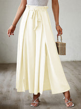 Load image into Gallery viewer, Tied Slit Wide Leg Pants
