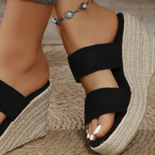 Load image into Gallery viewer, Open Toe Wedge Sandals