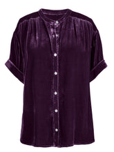 Load image into Gallery viewer, Ruched Round Neck Short Sleeve Shirt