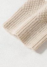 Load image into Gallery viewer, Cable-Knit Color Block Round Neck Sweater