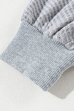 Load image into Gallery viewer, Raw Hem Round Neck Long Sleeve Sweatshirt