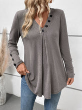 Load image into Gallery viewer, Perfee V-Neck Long Sleeve T-Shirt