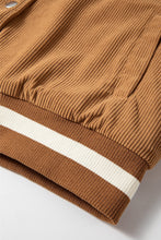 Load image into Gallery viewer, Contrast Baseball Collar Snap Down Long Sleeve Jacket