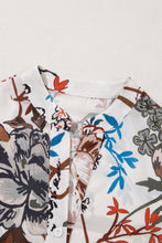 Load image into Gallery viewer, Printed Notched Flounce Sleeve Blouse