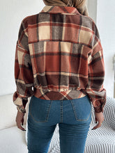 Load image into Gallery viewer, Plaid Button Up Long Sleeve Jacket