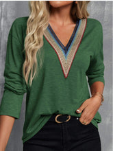 Load image into Gallery viewer, V-Neck Long Sleeve T-Shirt