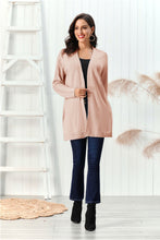 Load image into Gallery viewer, Cable-Knit Open Front Long Sleeve Cardigan